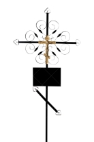  Крест металлический "Завитушка"